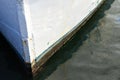 White bow of wooden ship. Royalty Free Stock Photo