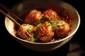 delicious meatballs in a savory sauce Royalty Free Stock Photo