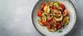 White Bowl Filled With Sliced Vegetables on Table