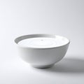 White Bowl with Liquid Ripples on White Background Royalty Free Stock Photo