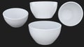 white bowl mockup on a black background,isolated on black background Royalty Free Stock Photo
