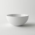 White bowl sits on a white background Royalty Free Stock Photo