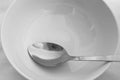 White Bowl and Spoon Royalty Free Stock Photo