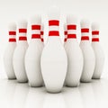 White bowling pins