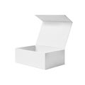 White box blank. Open cardboard box blank mockup Royalty Free Stock Photo