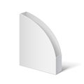 White box. Cardboard holder for brochures and flyers