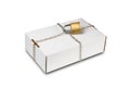 White box with chain and lock