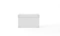 White box front view isolated mockup 3D rendering Royalty Free Stock Photo