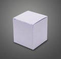 White box on gray background