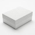 White box with grid pattern on top surface Royalty Free Stock Photo