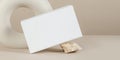 White box mockup design on minimal background