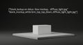 White Box Mockup on Gray Platform Royalty Free Stock Photo