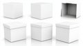 White Box Mockup 6 Views, Packaging Design, 3D Rendering, product packaging , template product packaging, mockup Royalty Free Stock Photo