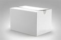 white box package on whitebackground