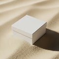 White Box on Sand Royalty Free Stock Photo