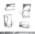 White Boxes Icon Set Royalty Free Stock Photo