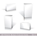 White Boxes Icon Set Royalty Free Stock Photo