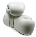 White boxing gloves isolated on white background