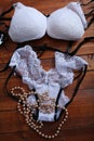 White bra and panties Royalty Free Stock Photo