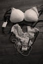 White bra and panties Royalty Free Stock Photo