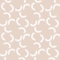 White branches on beige seamless pattern. Vector