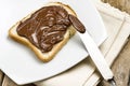 White Bread with Nutella Royalty Free Stock Photo