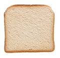 White bread slice. Isolated on white Royalty Free Stock Photo