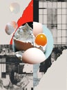 White breakfast food abstract city concept egg art broken idea