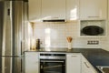 White brick in contemporary kitchen Royalty Free Stock Photo