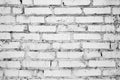 White brick cracked impure wall, background, texture