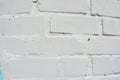 White brick masonry painted white with shadow and sun Royalty Free Stock Photo