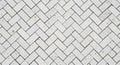 White Brick Pavers Laid in a Herringbone Pattern on a Flat Surface Royalty Free Stock Photo