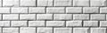 White Brick Subway Tile Wall Texture - Wide Background Banner Panorama Seamless Pattern Royalty Free Stock Photo