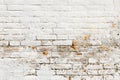 White brick wall Background. Old grungy brickwall texture as design copy space or background Royalty Free Stock Photo