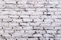 White brick wall background in rural room.White Gray Bricks Wall Pattern.background idea Royalty Free Stock Photo