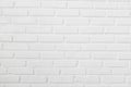 White brick wall for background or texture Royalty Free Stock Photo