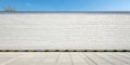 White Brick Wall Background Wide Composition, Outdoor Scene, Minimalist Concept, Brick texture, Wall backdrop Brick wall, Royalty Free Stock Photo