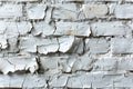 White brick wall with chipped paint texture for background or backdrop design Royalty Free Stock Photo
