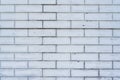 White brick wall with cracked paint. Brick background Royalty Free Stock Photo