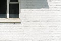 A white brick wall facade Royalty Free Stock Photo