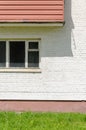 A white brick wall facade Royalty Free Stock Photo