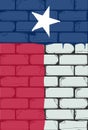 Texan Flag Painted On A Brick Wall Royalty Free Stock Photo