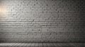 white brick wall with grungy texture and spotlight for ai generated Royalty Free Stock Photo