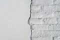 White brick wall plastered and painted background Royalty Free Stock Photo