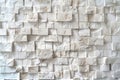 white brick wall with recangle parts forming 3d texture pattern, Ai generated Royalty Free Stock Photo