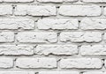A white brick wall with a rough texture. The bricks are arranged in a horizontal pattern, featuring Royalty Free Stock Photo