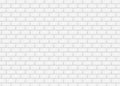 White brick wall in subway tile pattern. Vector illustration.