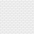 White brick wall in subway tile pattern. Vector illustration. Royalty Free Stock Photo