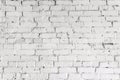 White brick wall texture. Aged wheathered background. Abstract white textured pattern