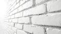 White brick wall texture background, perspective view Royalty Free Stock Photo